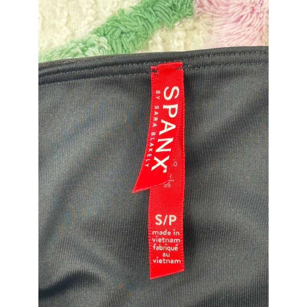 SPANX Small Petite Faux Leather Leggings High Waist Black Pull On Pants‎ - Picture 5 of 9